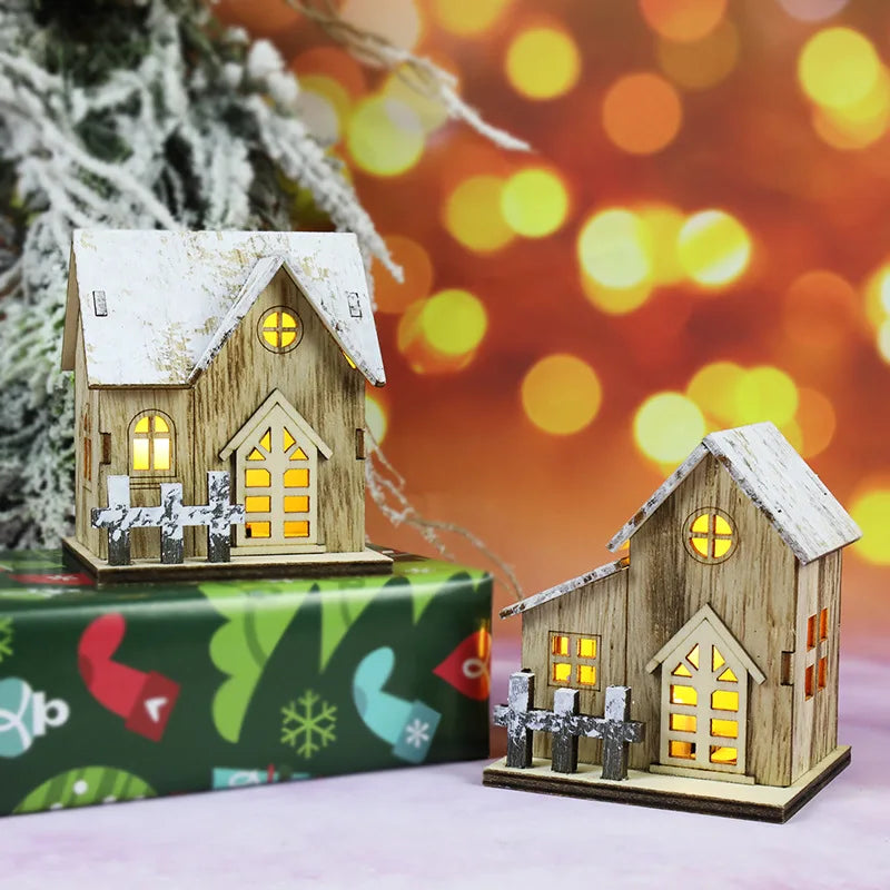 Christmas LED Light Wooden House