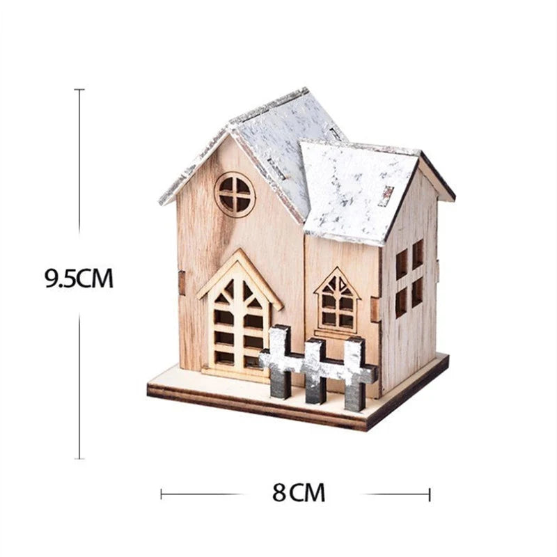 Christmas LED Light Wooden House