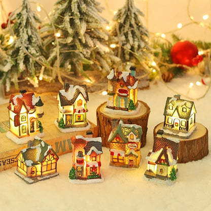 Christmas LED Light Wooden House