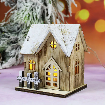 Christmas LED Light Wooden House