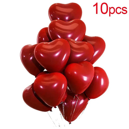 Valentines - 50/10pcs Red Heart Balloons