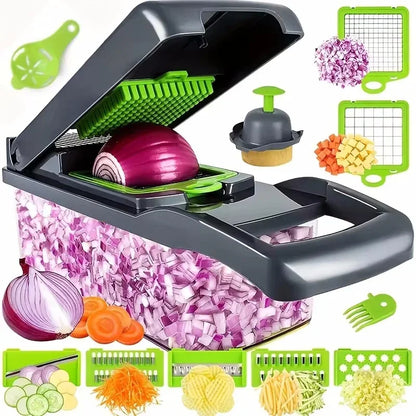 16 in 1 Multifunctional Vegetable Chopper, Slicer, Shredder