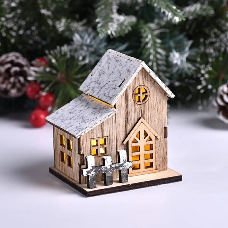 Christmas LED Light Wooden House