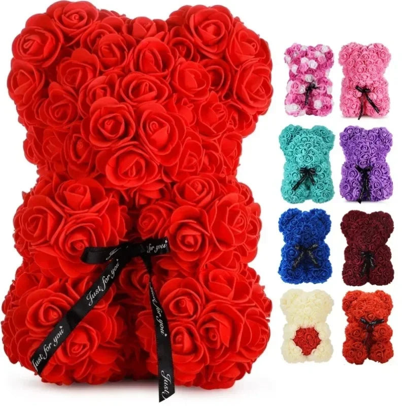 Artificial Flower Eternal Rose Teddy Bear Valentine's Day Gifts