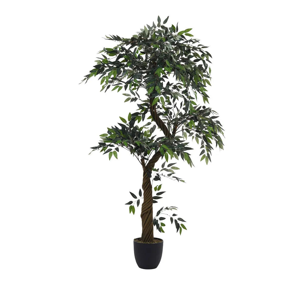 Artificial Eucalyptus Tree Home Decorative in Black Plant Pot