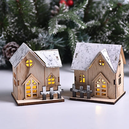 Christmas LED Light Wooden House