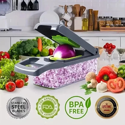 16 in 1 Multifunctional Vegetable Chopper, Slicer, Shredder