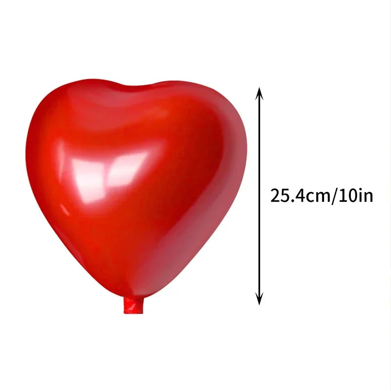 Valentines - 50/10pcs Red Heart Balloons