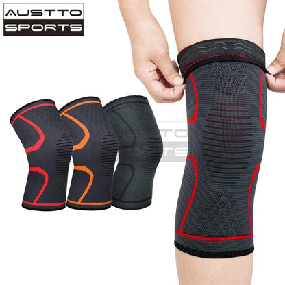 Austto 1PC Knee Guard Knee Support Braces Compression Protection Sleeves for Running Basketball Squats Fitness Workouts