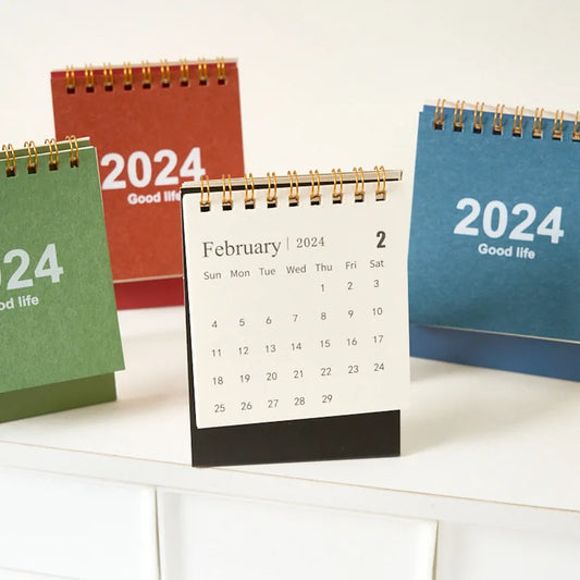 2024 2025 English Mini Desk Calendar