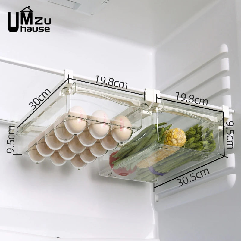 Sliding Tray Fridge Shelf Kitchen Organiser