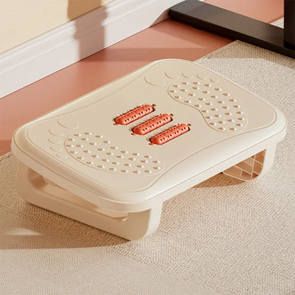 Under Desk Footrest, Ergonomic Foot Stool with Massage Rollers