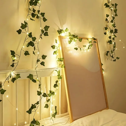 LED Green Ivy Leaf  Fairy Lights