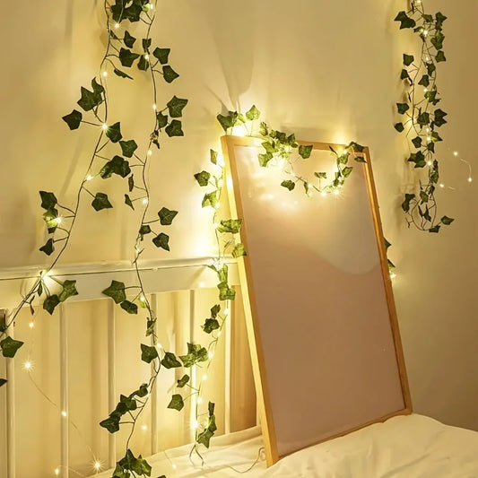 LED Green Ivy Leaf  Fairy Lights