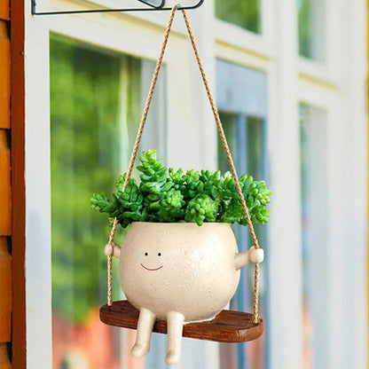 Cartoon Swing Flowerpot