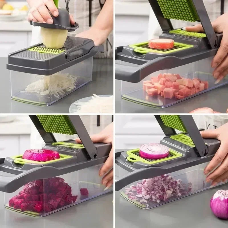 16 in 1 Multifunctional Vegetable Chopper, Slicer, Shredder