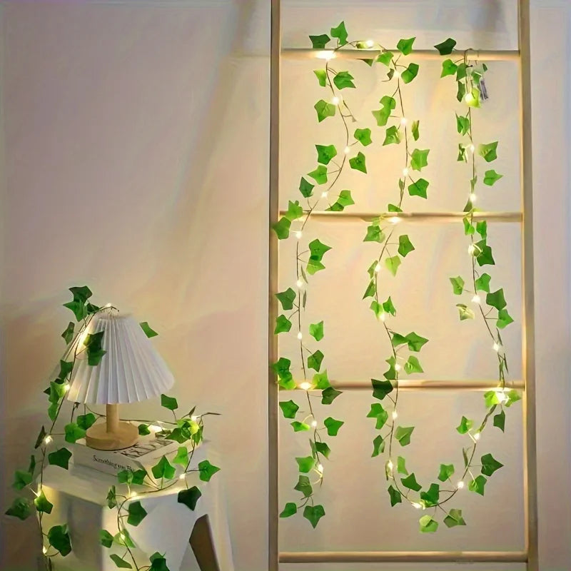 LED Green Ivy Leaf  Fairy Lights