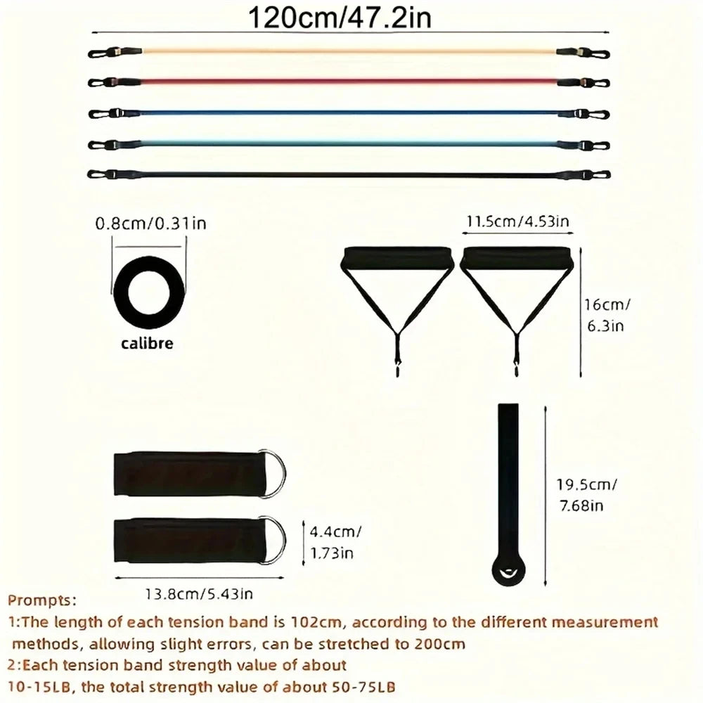 Xiaomi 11pcs/Set Pull Rope, Resistance Bands, Portable Fitness Equipment, Ankle Strap, Chest Expander, Elastic Exercise Band