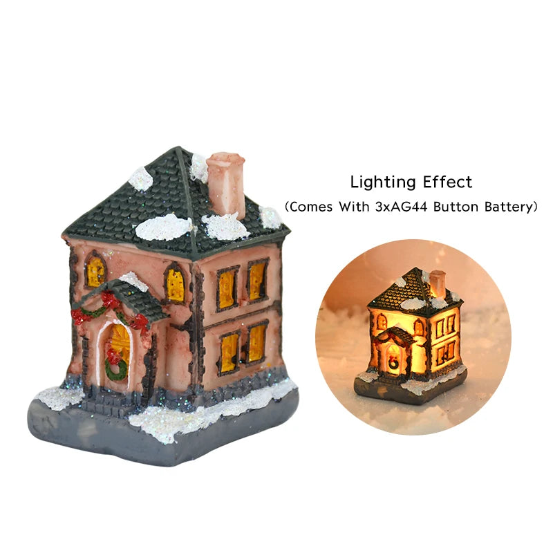 Christmas LED Light Wooden House