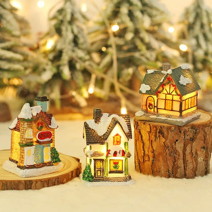 Christmas LED Light Wooden House