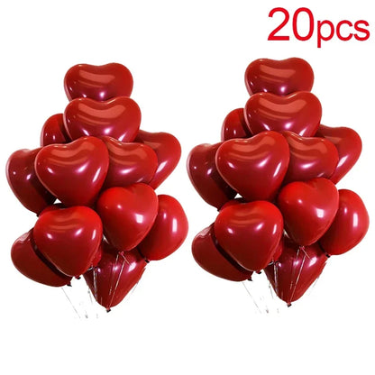 Valentines - 50/10pcs Red Heart Balloons