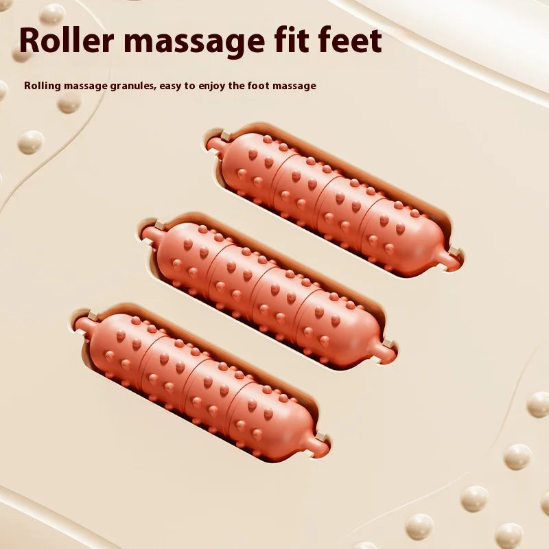 Under Desk Footrest, Ergonomic Foot Stool with Massage Rollers