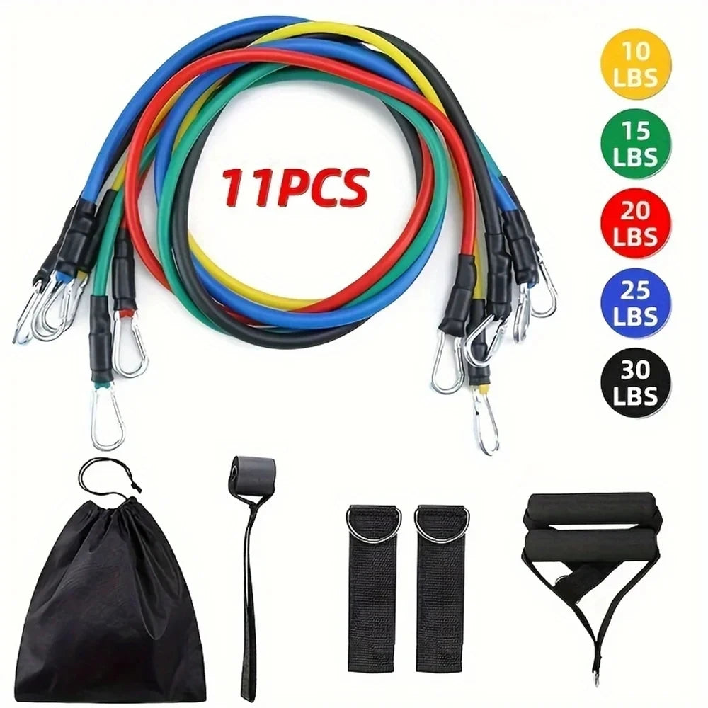 Xiaomi 11pcs/Set Pull Rope, Resistance Bands, Portable Fitness Equipment, Ankle Strap, Chest Expander, Elastic Exercise Band