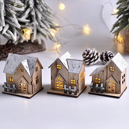 Christmas LED Light Wooden House