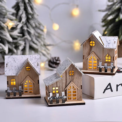 Christmas LED Light Wooden House