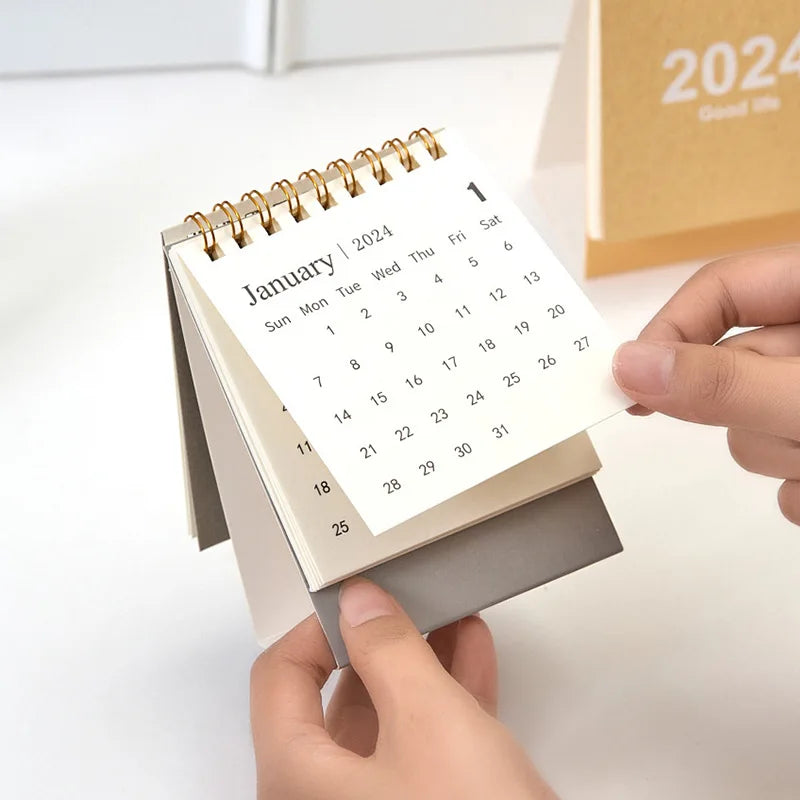 2024 2025 English Mini Desk Calendar